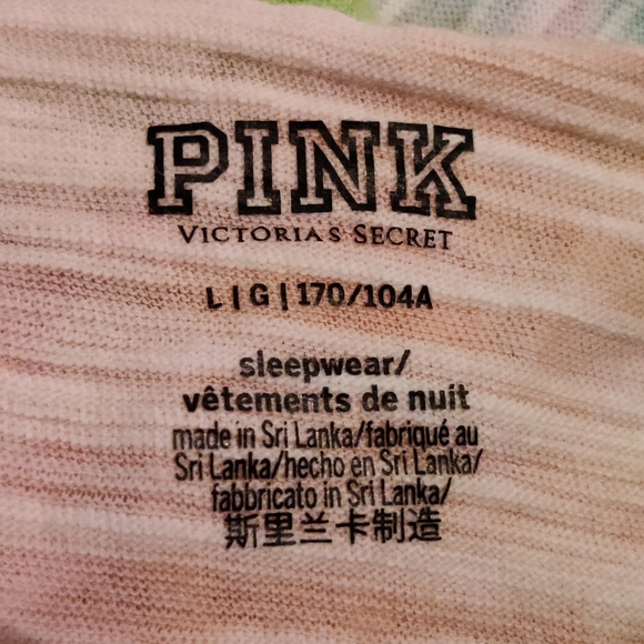 Pink pajamas top, size large, tie dye sleep wear. - Picture 2 of 4